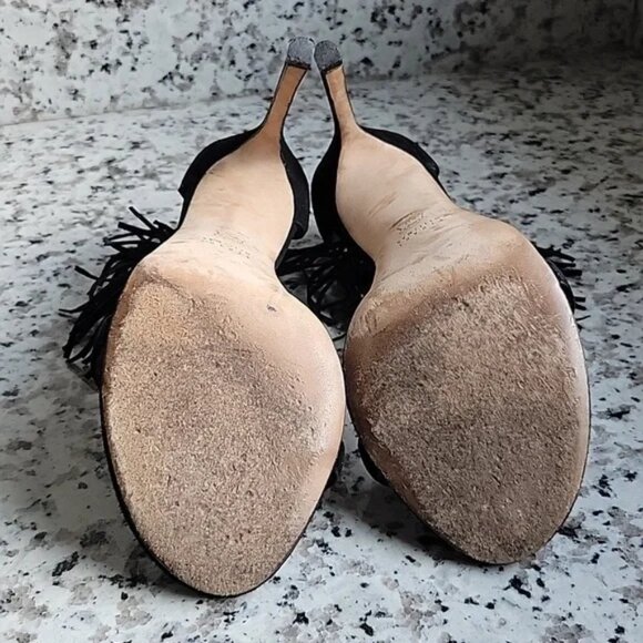 Stuart Weitzman LoveFringe heels US sz 9.5 - Picture 7 of 11